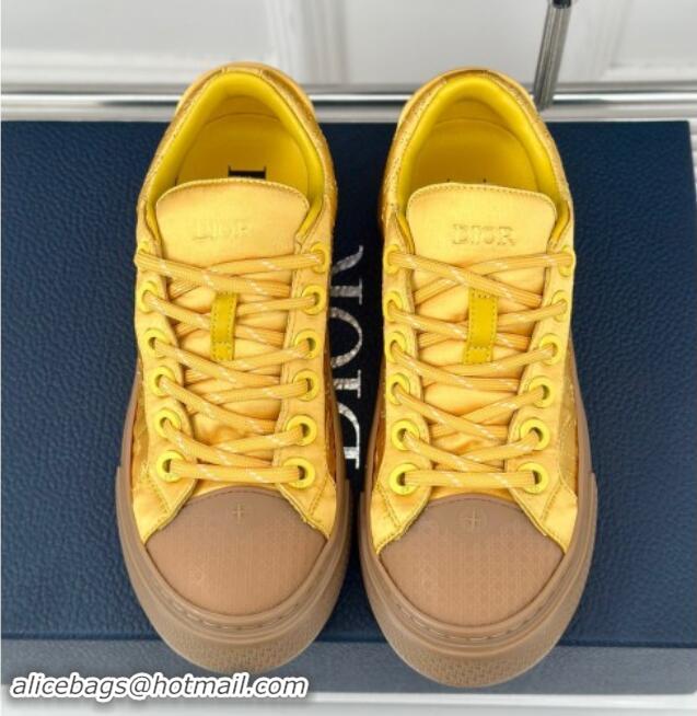 Best Price Dior DIOR AND STONE ISLAND Low-top Sneakers in Oblique Satin Yellow 930053