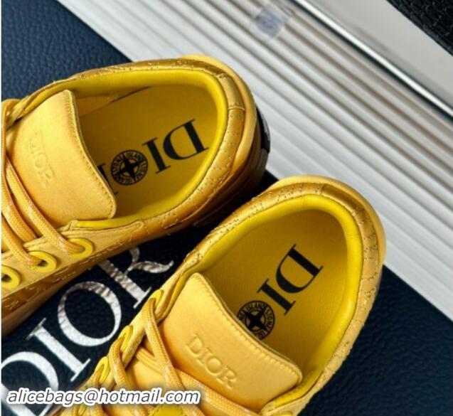 Best Price Dior DIOR AND STONE ISLAND Low-top Sneakers in Oblique Satin Yellow 930053