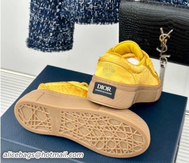 Best Price Dior DIOR AND STONE ISLAND Low-top Sneakers in Oblique Satin Yellow 930053