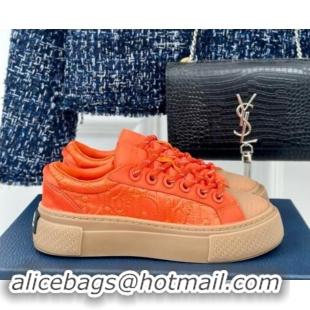 Buy Luxury Dior DIOR AND STONE ISLAND Low-top Sneakers in Oblique Satin Orange 930054