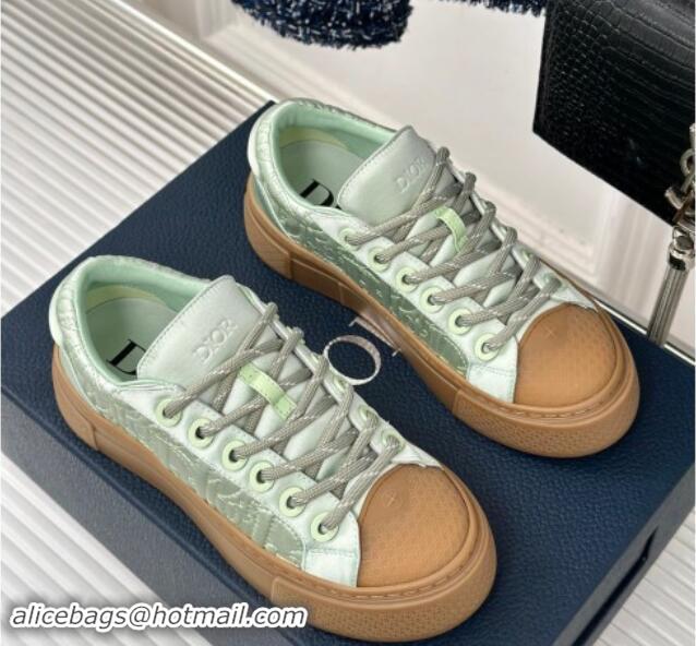 Good Quality Dior DIOR AND STONE ISLAND Low-top Sneakers in Oblique Satin Green 930055