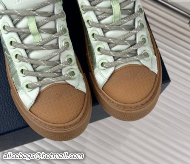 Good Quality Dior DIOR AND STONE ISLAND Low-top Sneakers in Oblique Satin Green 930055