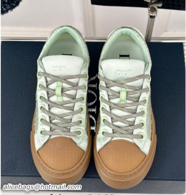 Good Quality Dior DIOR AND STONE ISLAND Low-top Sneakers in Oblique Satin Green 930055