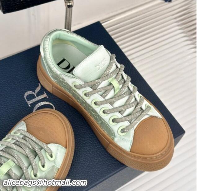 Good Quality Dior DIOR AND STONE ISLAND Low-top Sneakers in Oblique Satin Green 930055