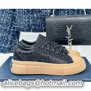 Grade Quality Dior DIOR AND STONE ISLAND Low-top Sneakers in Oblique Satin Black 930056