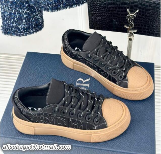 Grade Quality Dior DIOR AND STONE ISLAND Low-top Sneakers in Oblique Satin Black 930056