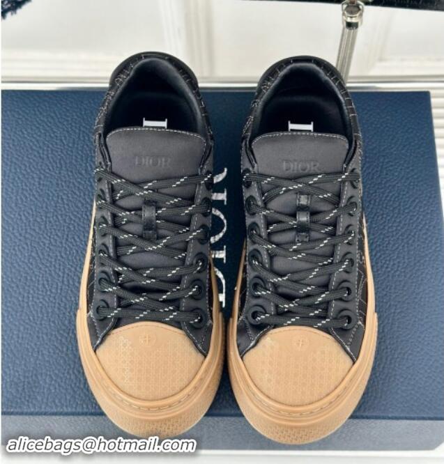 Grade Quality Dior DIOR AND STONE ISLAND Low-top Sneakers in Oblique Satin Black 930056