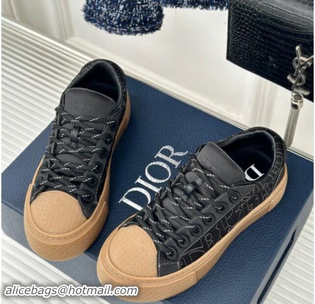 Grade Quality Dior DIOR AND STONE ISLAND Low-top Sneakers in Oblique Satin Black 930056