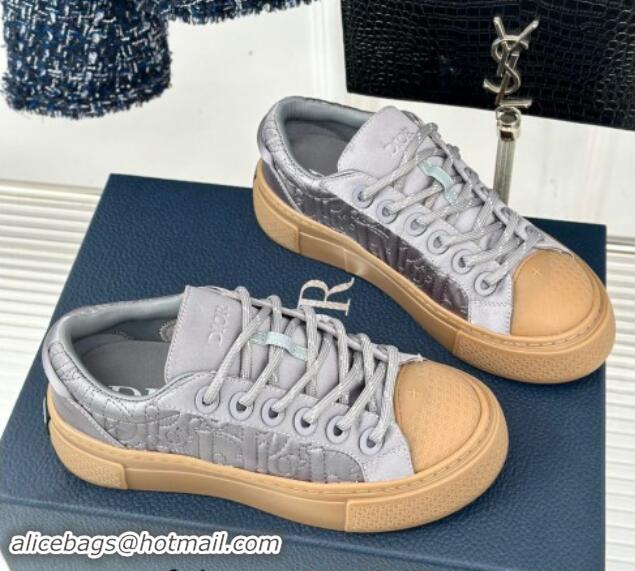 Low Price Dior DIOR AND STONE ISLAND Low-top Sneakers in Oblique Satin Light Grey 930057