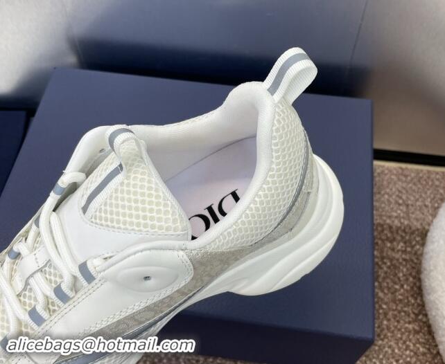 Good Quality Dior Men's Homme Sneakers B22 in Leather and Mesh White/Grey 930064