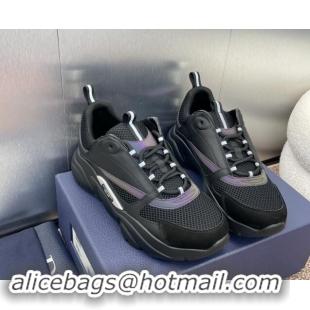 Sophisticated Dior Men's Homme Sneakers B22 in Leather and Mesh Black/Purple 930071