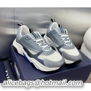 Unique Style Dior Men's Homme Sneakers B22 in Leather and Mesh Light Grey/Grey 930074