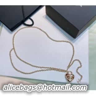 Top Design Chanel Heart Chain Belt 072911 Gold 2024