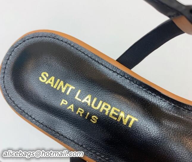 Perfect Saint Laurent YSL Flat Thong Sandals in Brown Calf Leather 506118