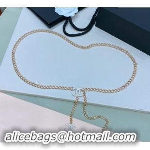 Luxury Discount Chanel Chain Belt with CC 072922 White 2024