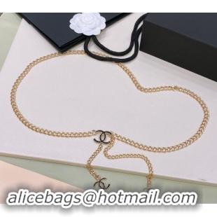 Good Taste Chanel Chain Belt with CC 072922 Gold/Black 2024