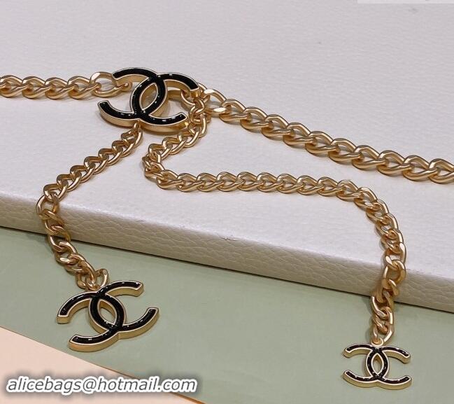 Good Taste Chanel Chain Belt with CC 072922 Gold/Black 2024