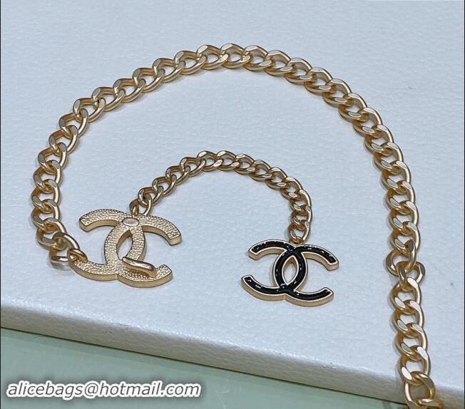 Good Taste Chanel Chain Belt with CC 072922 Gold/Black 2024