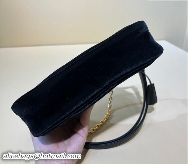 Good Product Prada Velvet mini-bag 1BC204 Black 2023