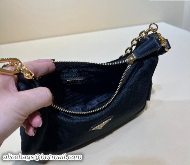 Good Product Prada Velvet mini-bag 1BC204 Black 2023