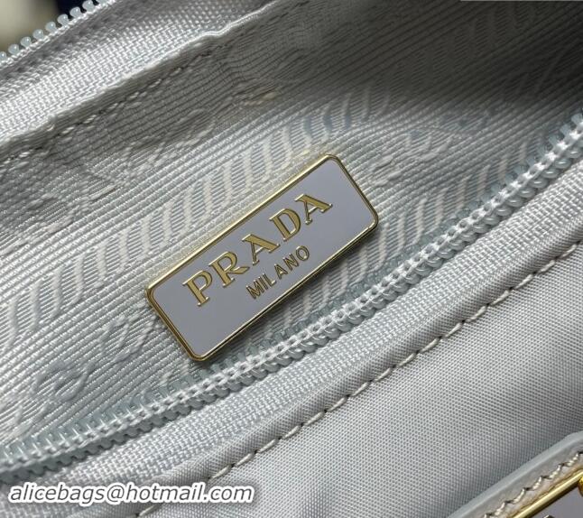 Buy Cheapest Prada Re-Nylon Prada Re-Edition 2000 mini-bag 1NE515 Light Grey 2023 NEW