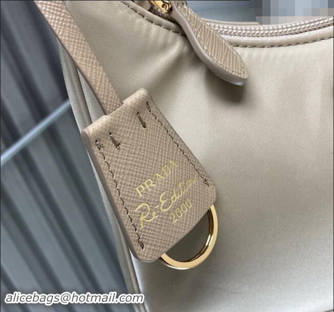 Best Quality Prada Re-Nylon Prada Re-Edition 2000 mini-bag 1NE515 Beige 2023 NEW