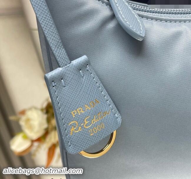 Well Crafted Prada Re-Nylon Prada Re-Edition 2000 mini-bag 1NE515 Light Blue 2023 NEW