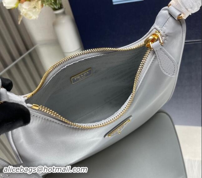 Big Discount Prada Re-Edition 2005 Re-Nylon mini bag 1NE204 Light Grey 2023 NEW