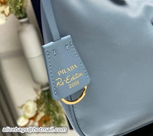 Well Crafted Prada Re-Edition 2005 Re-Nylon mini bag 1NE204 Light Blue 2023 NEW