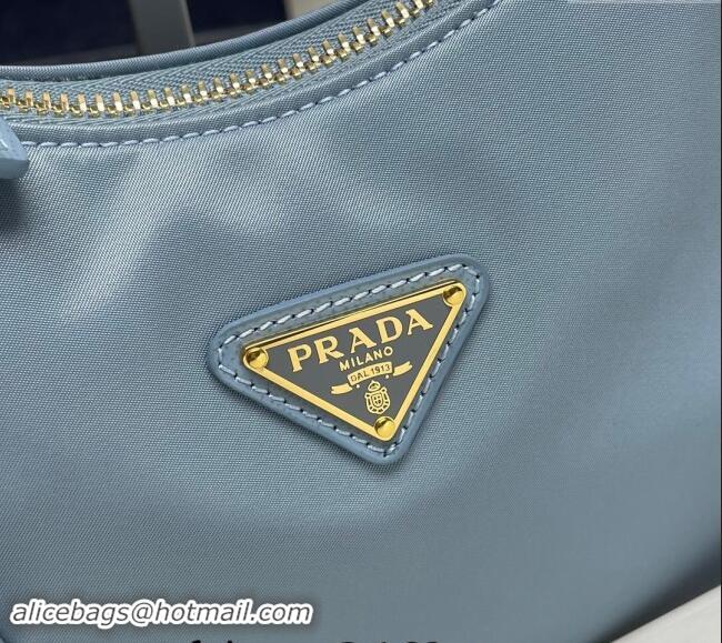 Well Crafted Prada Re-Edition 2005 Re-Nylon mini bag 1NE204 Light Blue 2023 NEW