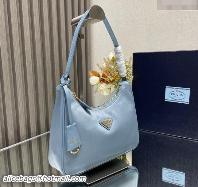 Well Crafted Prada Re-Edition 2005 Re-Nylon mini bag 1NE204 Light Blue 2023 NEW