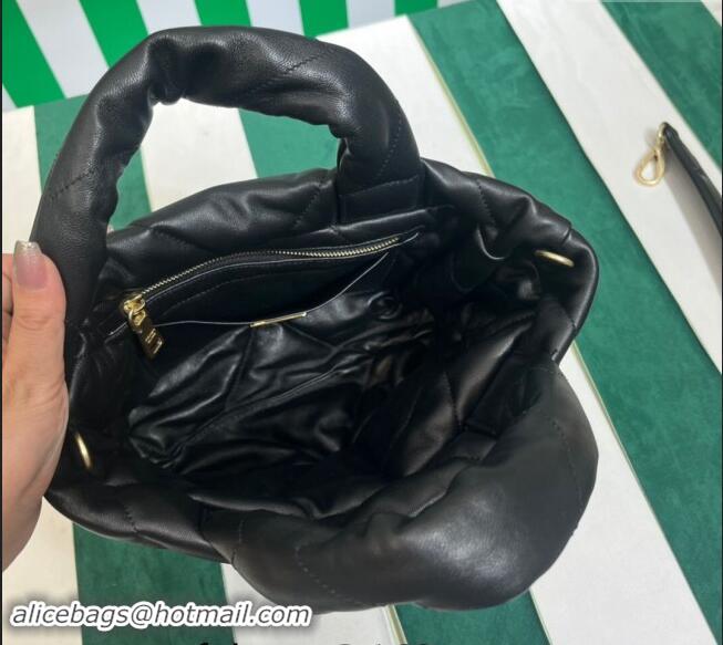 Low Cost Prada Padded Nappa Leather Tote Bag 1BG434 Black 2023