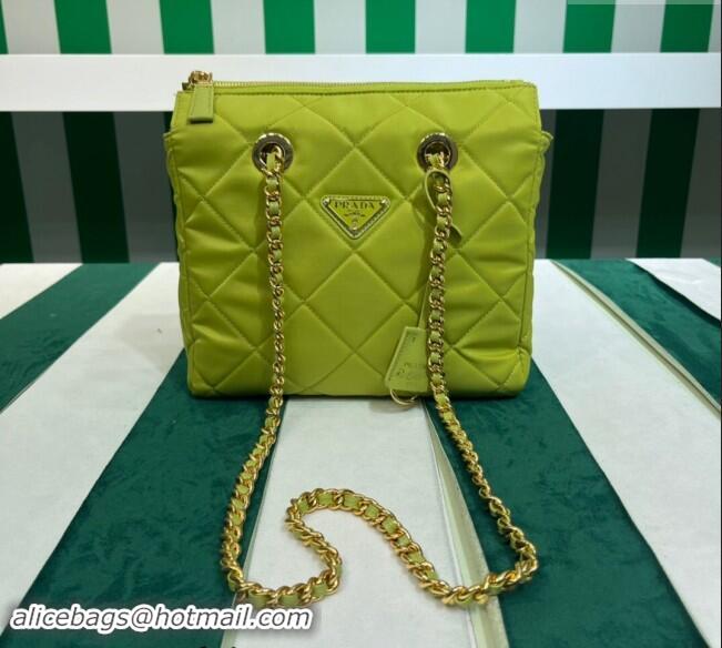 Grade Quality Prada Re-Nylon tote bag 1BG468 Lime Green 2023