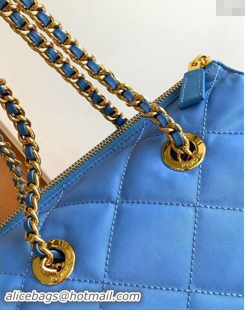 Top Quality Prada Re-Nylon tote bag 1BG468 Periwinkle Blue 2023