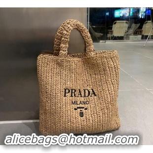 Reasonable Price Prada Large Straw Tote bag 1BG423 Khaki 2023