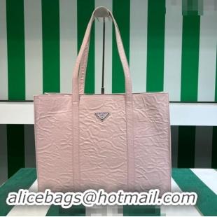 Top Grade Prada Large Antique Nappa Leather Tote Bag 1BG460 Alabaster Pink 2023