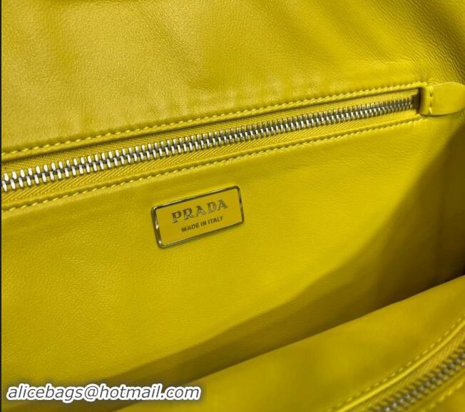 Top Design Prada Large Antique Nappa Leather Tote Bag 1BG460 Yellow 2023