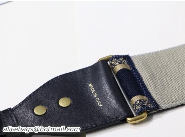 Buy Discount Dior Embroidered Strap D8442 Blue/Beige