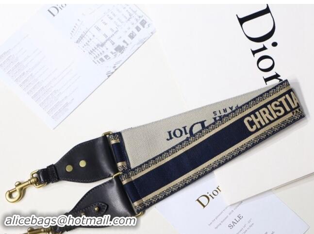 Buy Discount Dior Embroidered Strap D8442 Blue/Beige