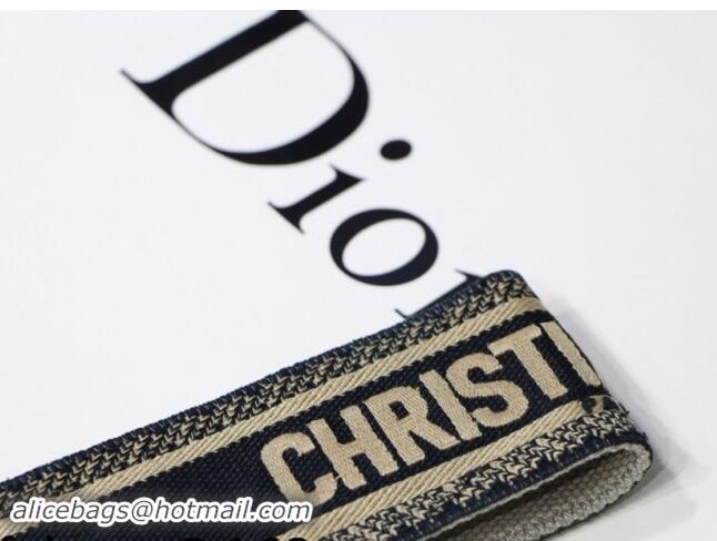 Super Quality Dior Christian Dior Embroidered Strap D8442 Black/Beige