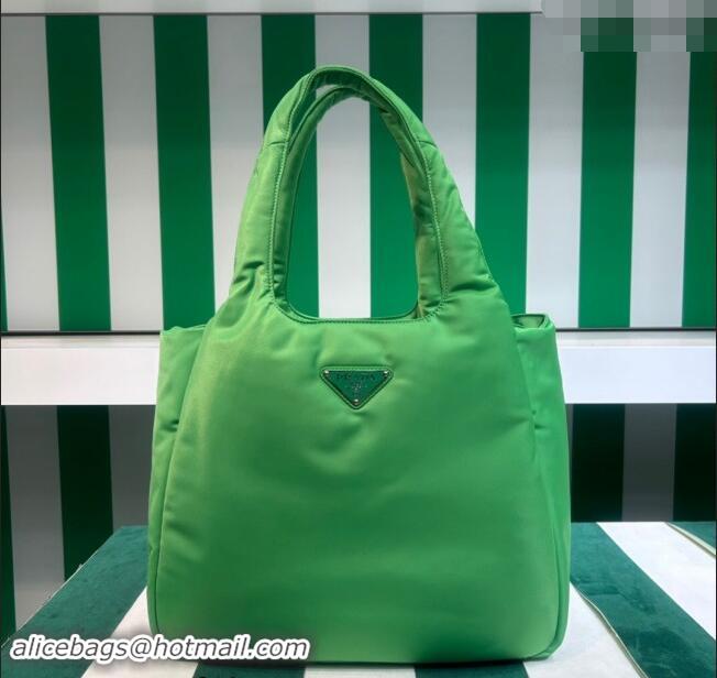 Top Design Prada Large padded Re-Nylon tote bag 1BG449 Mint Green 2023