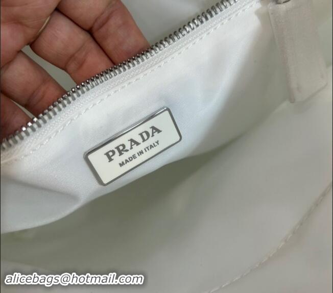 Well Crafted Prada Large padded Re-Nylon tote bag 1BG449 White 2023