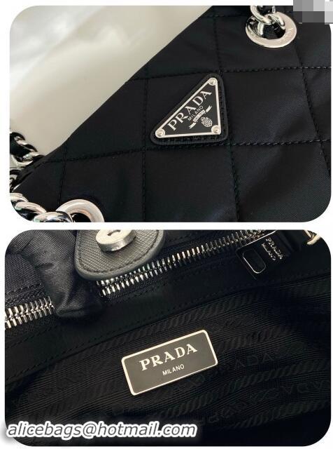 New Fashion Prada Vintage Nylon Tote bag 1BD650 Black 2023