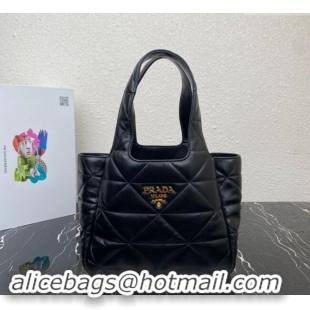 Grade Quality Prada Medium nappa-leather tote bag with topstitching 1BG450 Black 2023