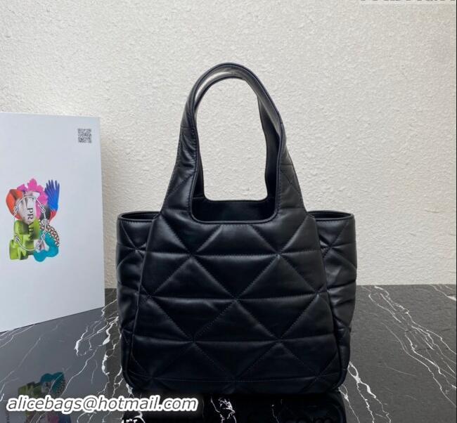 Grade Quality Prada Medium nappa-leather tote bag with topstitching 1BG450 Black 2023