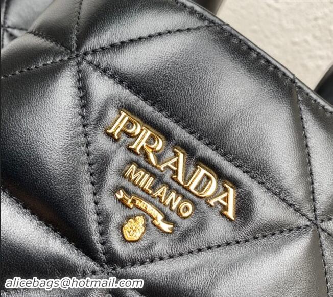 Grade Quality Prada Medium nappa-leather tote bag with topstitching 1BG450 Black 2023