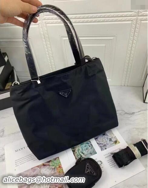 Luxury Cheap Prada Nylon Large Tote Bag PR3350 Black 2024