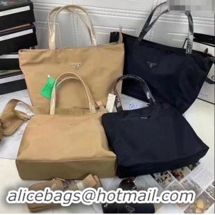 Traditional Discount Prada Nylon Medium Tote Bag PR3349 Beige/Black 2024