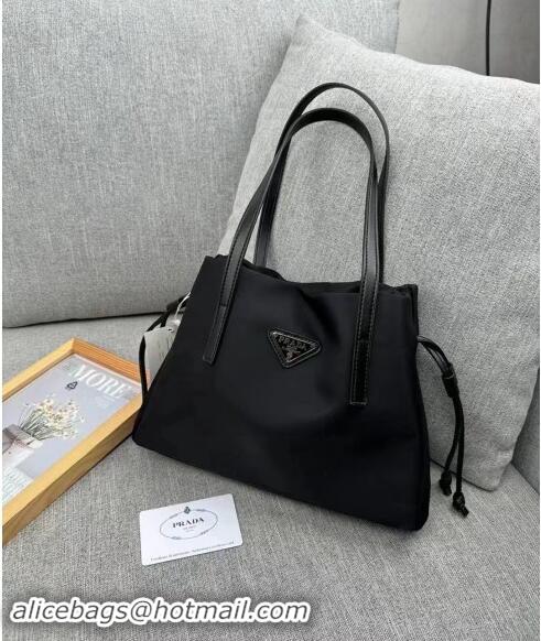 Good Looking Prada Nylon Small Tote Bag PR8626 Black 2024