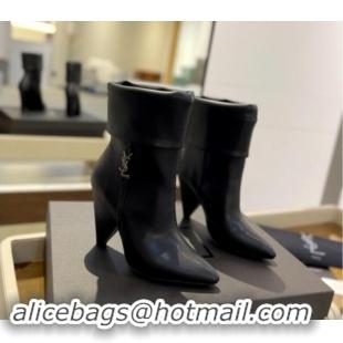 Good Product Saint Laurent Nike Ankle Boots in Leather and Monogram 8.5cm Black 010043